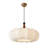 5 Lights Farmhouse Pendant Light Walnut Wood Decoration Lamp In Bronze Finish