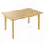 Table de salle à manger rustique avec cadre en bois massif (47,24 po, naturel)-750663031