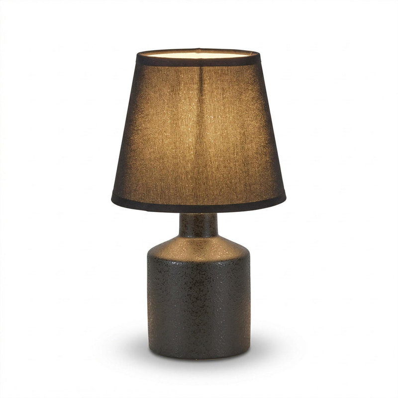 Ceramic Table Lamp, Black/Grey