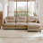 Basic Sectional Sofa, Modular  Sofa L-Shaped Couch With Ottoman, Premium Chenille Fabric,Tufted Cushion Backrest Design,Ergonomic Design-654689254