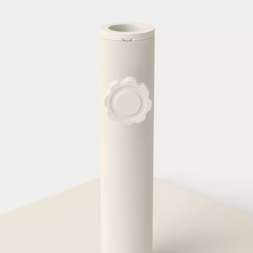 25lb Steel Plate Umbrella Base, White