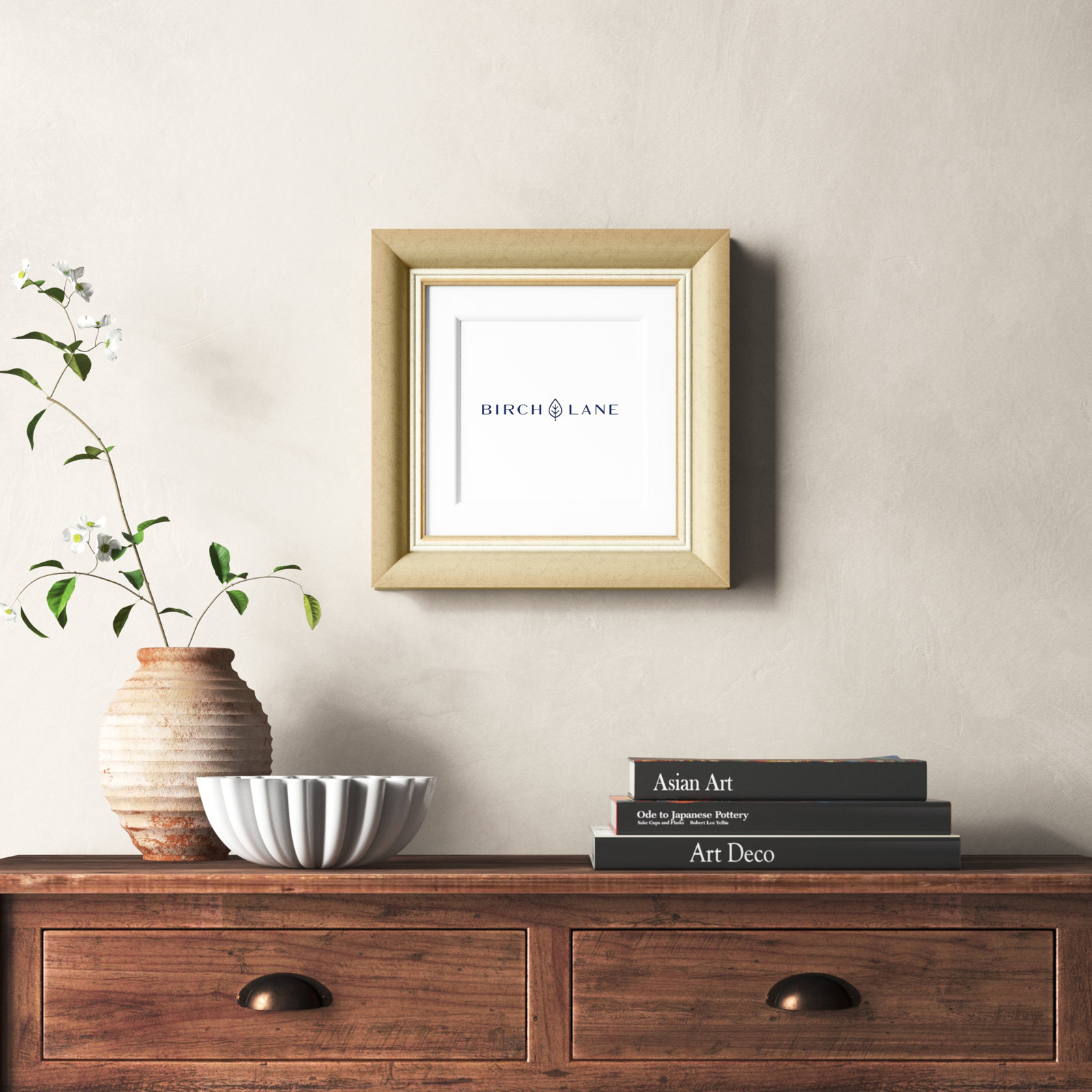 Wood Picture Frame with Mat, Silver, 5" x 5"