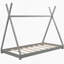 Lit plateforme House avec structure triangulaire-1665823325