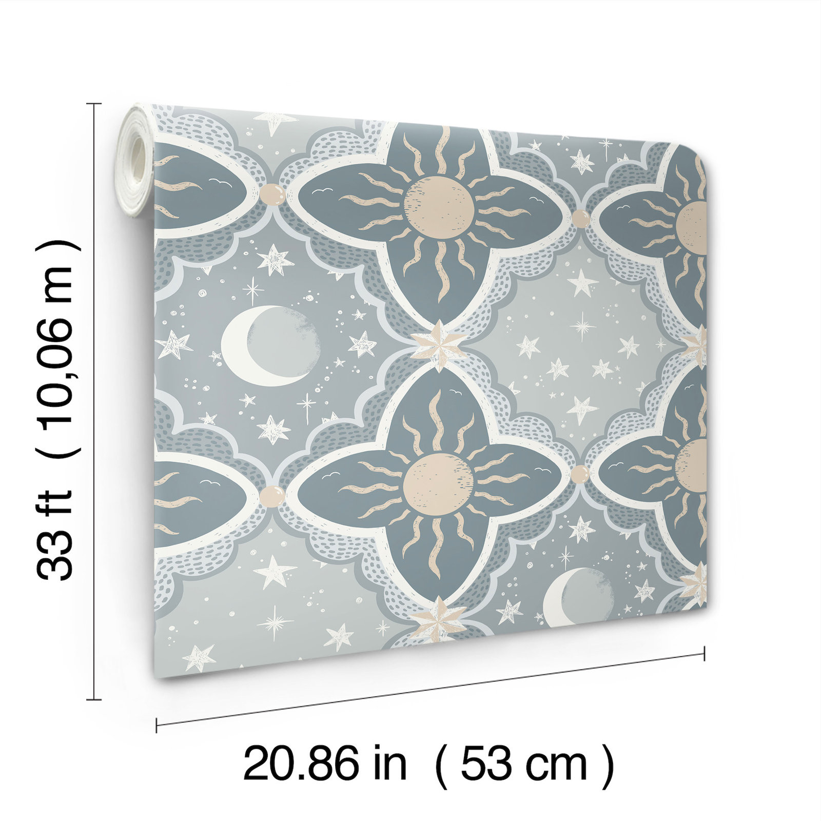 Wallpaper Double Roll, Blue