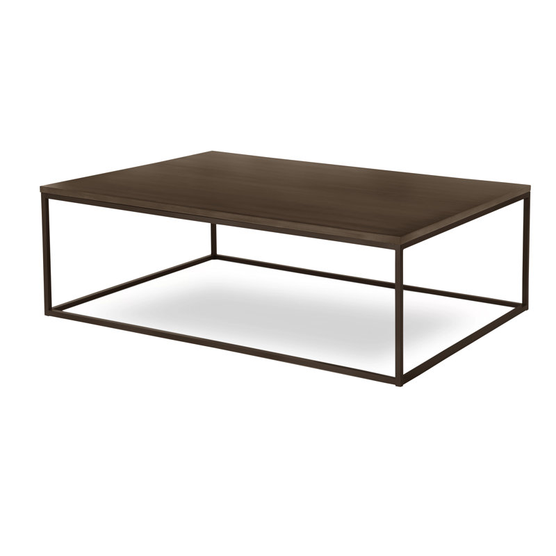 Chaplin Solid Wood Top Coffee Table, Glazed Hudson, Wheat