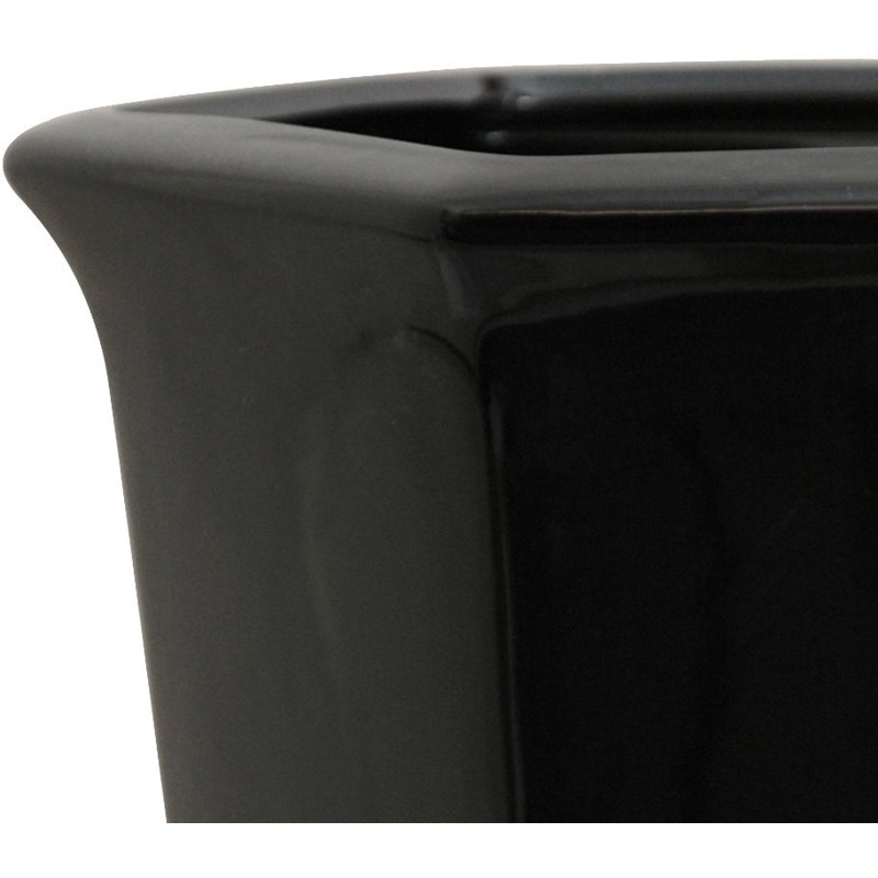 Huang Handmade Ceramic Pot Planter, Black