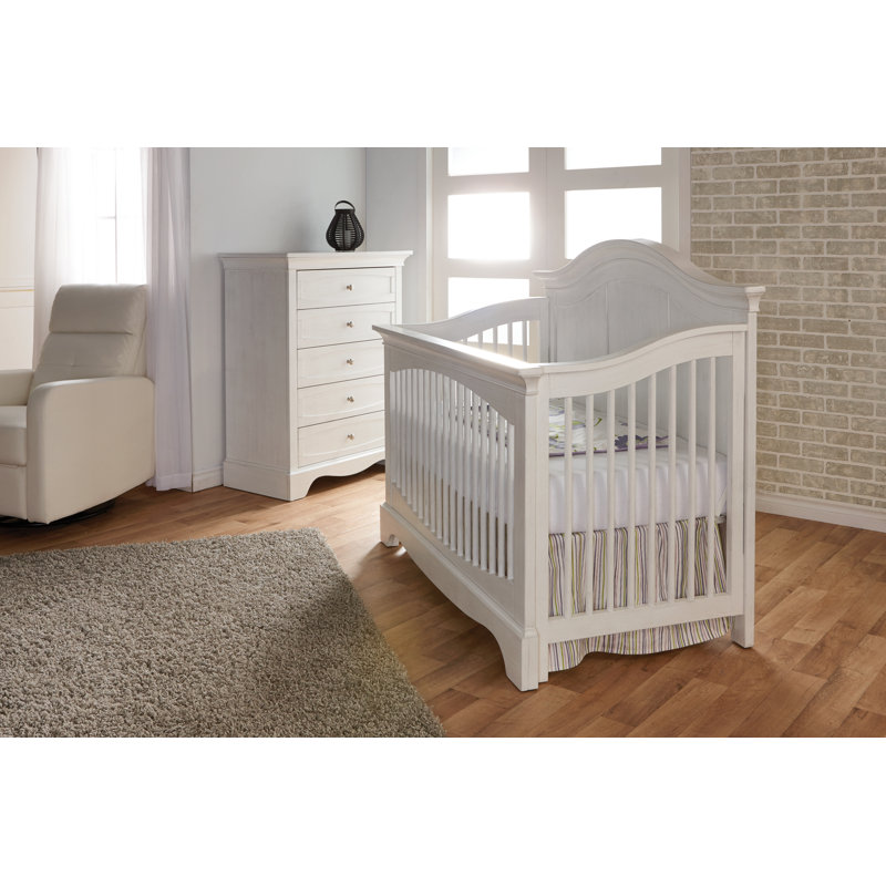 Lit de bébé convertible Eavan Forever 5-en-1, blanc, Blanc