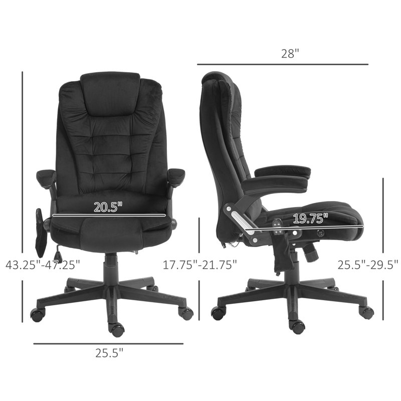 Milenija Office Chair, Black Velvet