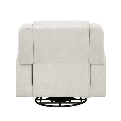 Fauteuil inclinable de luxe luxueux avec revêtement en tissu beige et tissu d'ameublement beige