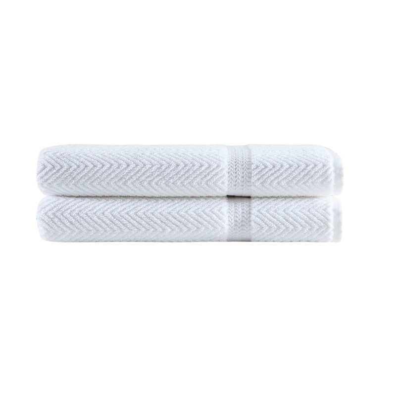 Vandewa Luxury Turkish Cotton Bath Sheet Set, White, Bath Towel - 2 Pack
