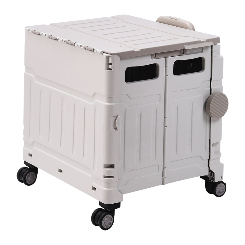 45cm H x 43.5cm W Utility Cart with Wheels, White