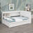 Multifunctional Daybed with Integrated Storage Shelves, Built-in USB Charging Ports, LED Lighting, and Convenience Drawers-22300382