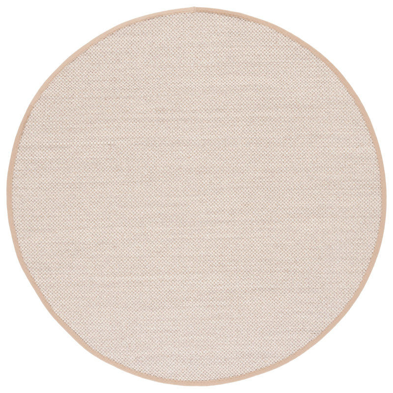 Torbin Sisal Marble/Linen Area Rug, Round 122cm