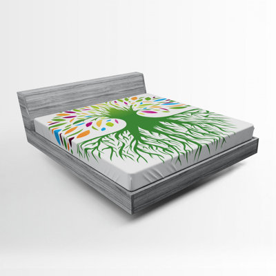 Tree Of Life Microfiber Fitted Sheet