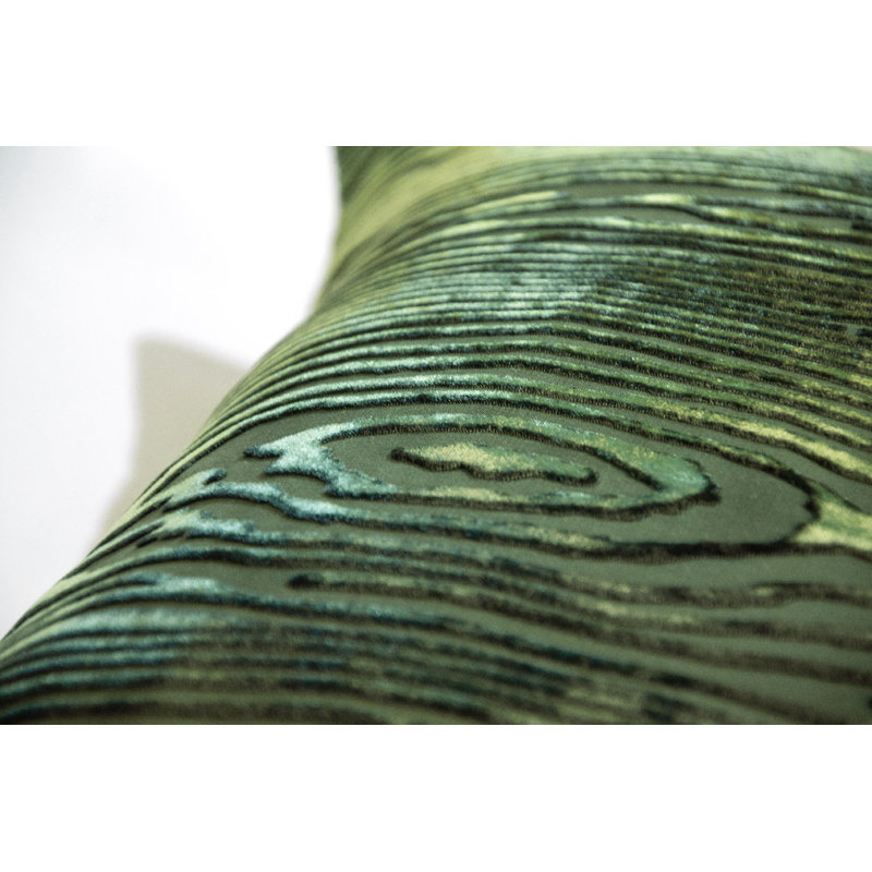 Woodgrain Rectangle Velvet Pillow Cover & Insert, Pacific, Square 16" H x 36" W