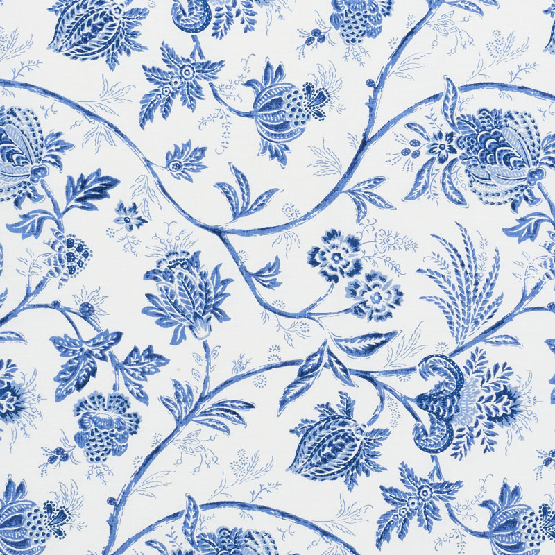 Tissu chinois Schumacher x Mark D. Sikes, Cobalt