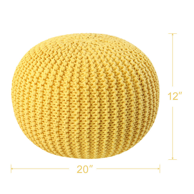 Repose-pieds rond 15,74 po, 100 % jaune