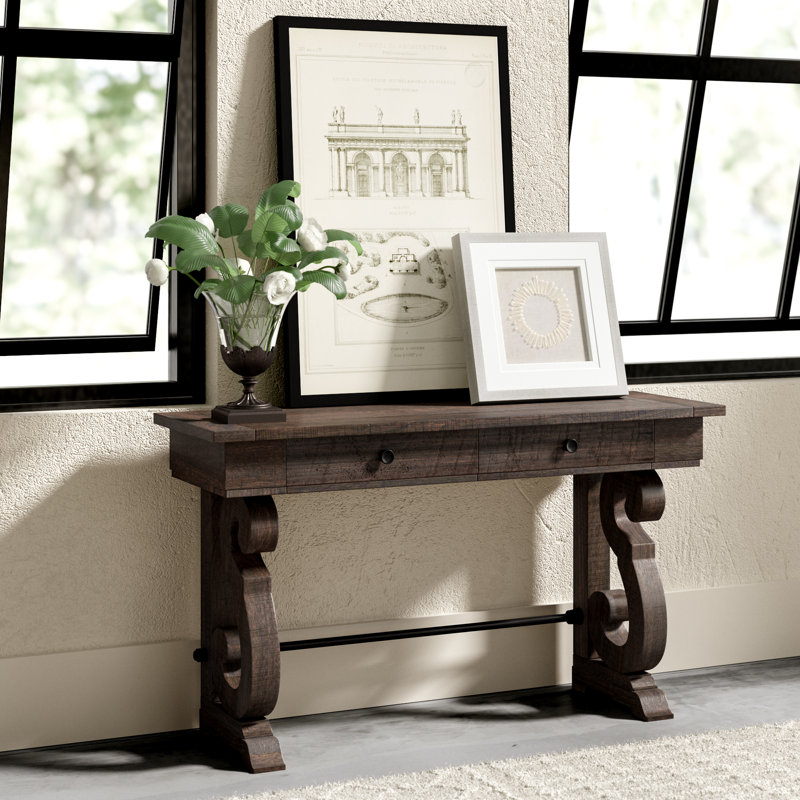 Bethel 50'' Console Table, Deep Weathered Pine