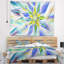 Tapisserie florale bleue-28497377