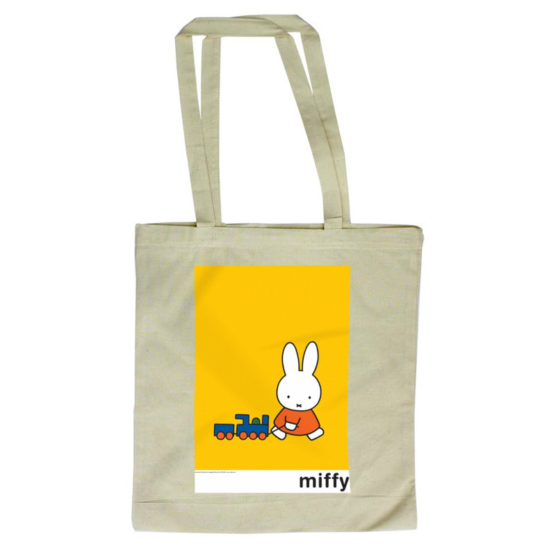 Miffy Pulling Along a Toy Train Tote Bag