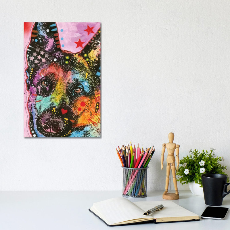 German Shepherd II by Dean Russo - Wrapped Canvas Print, 20.32 cm H x 30.48 cm W