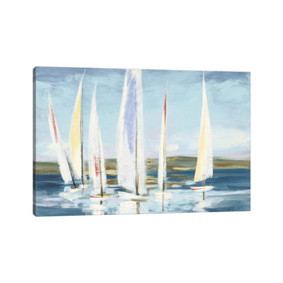 Horizon Blue by Julia Purinton - Wrapped Canvas Gallery-Wrapped Canvas Giclée