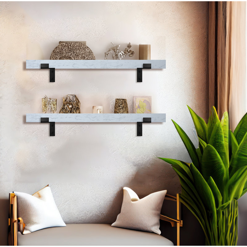 Support en bois de peuplier massif 2 pièces Emerald Lee, H 2 po x l 33 po x P 10 po