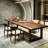 Tan Rectangular Solid Wood Dining Table-1322155848