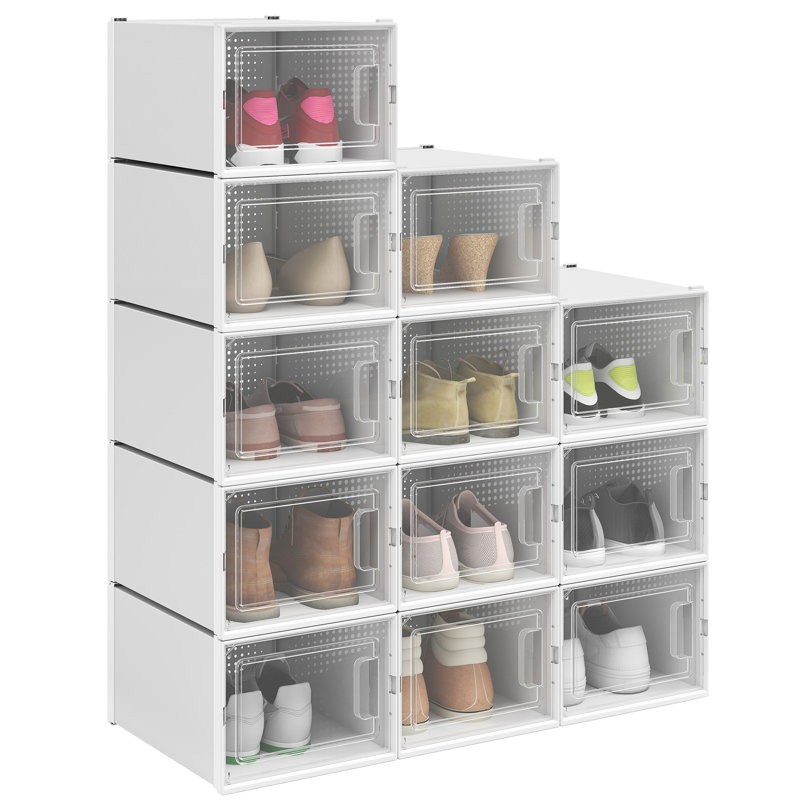 12 Pair Stackable Shoe Storage Box