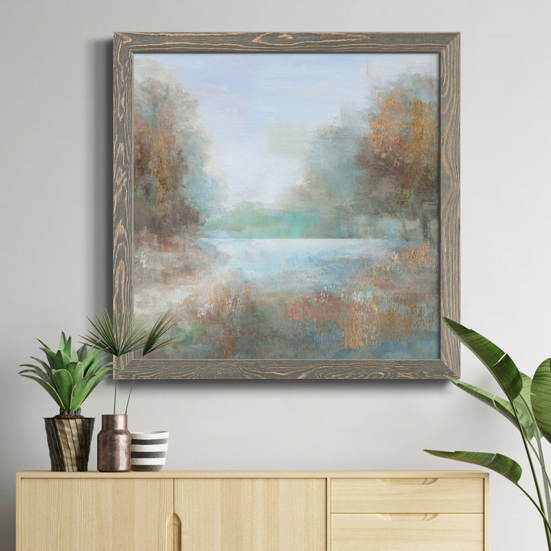 Confetti Flowers I - peinture sur toile encadrée, Cadre gris, H 20 po x l 20 po x P 1,5 po