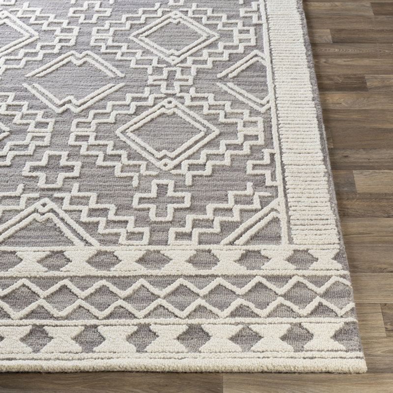 Huynh Wool Oriental Indoor Rug, Rectangle 8'10" x 12'