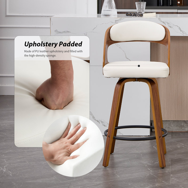 Tabourets de bar pivotants, Blanc