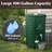Collapsible Rain Barrel Kit - 100 Gallon / 380 L Portable Collapsible Water Container Tank - PVC Rain Collection System with Filter, Spigot, Outlet Valve, Overflow Tap and Hose (Green)-128133728