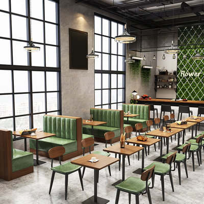 Banc rembourré en similicuir Classic Fashion Cafe