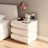 Briena Elegant Modern White Nightstand, Modern Three-Drawer Bedside Table-1242164119