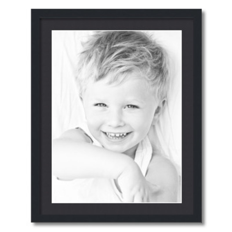Matte Picture Frame with Mat, Black
