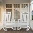 Chaise Adirondack berçante en PEHD pour l'extérieur