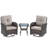 Braxleigh Outdoor Patio Wicker Swivel Glide Rocker Chair With Cushions (2-Pack)-995612685-995612722