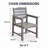 Patio Dining Chairs Set of 2, HDPE Outdoor Armchairs with Slatted Back, Curved Top Rail & Slatted Seat, Weather Resistant & Easy to Clean, Gray Finish for Garden Patio Balcony