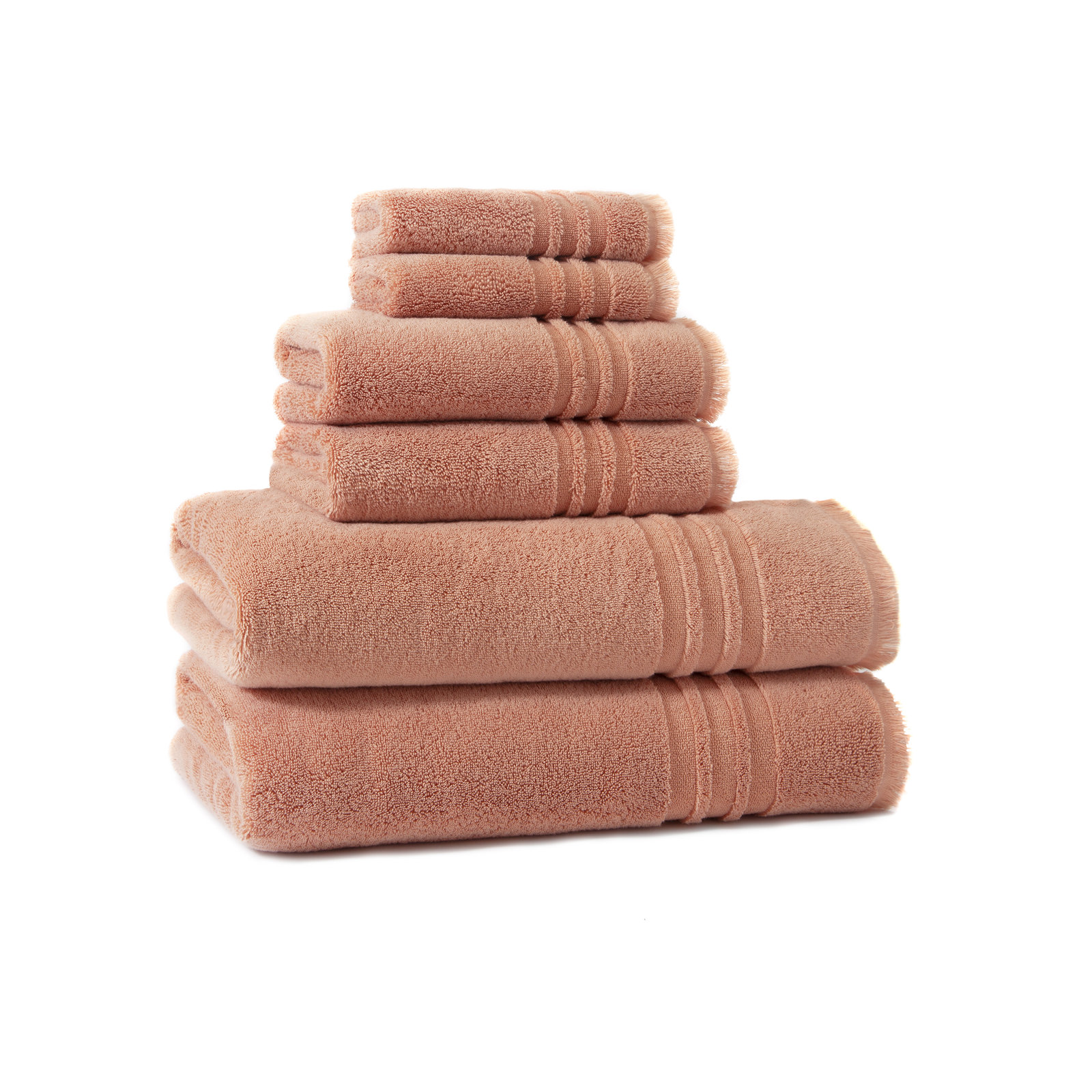 Turkish Cotton Bath Towel, Pink Clay