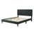 King Sized Tufted Upholstered Bed Base with Integrated USB Charging, Compressed Bed-in-a-Box, Matte Black Polyester