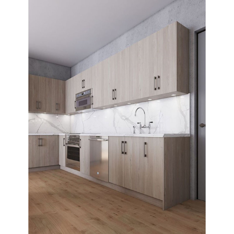 Quick Assemble Modern Style with Soft Close Blind Corner Base Kitchen Cabinet, Grey Nordic