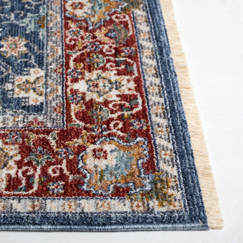 Milltown Traditional Blue Square Wool Blend Area Rug 79"x79"