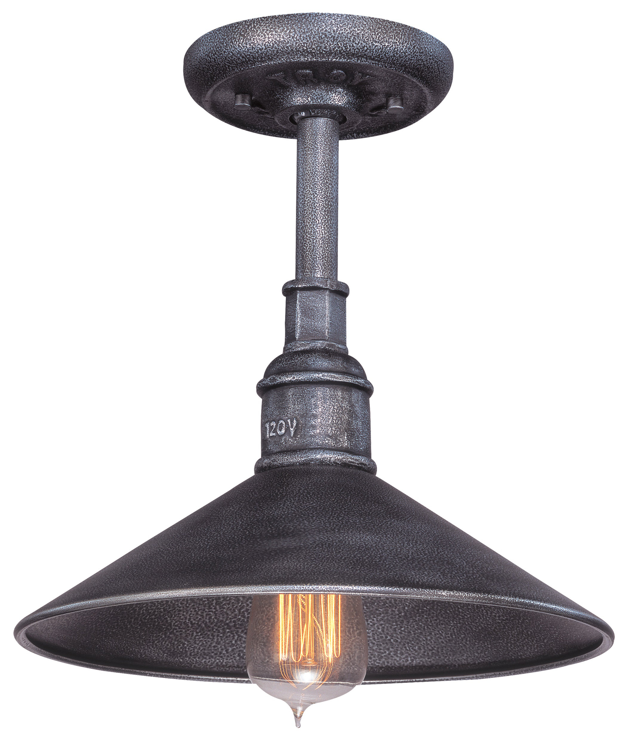 Troy Lighting Toledo Silver 1 -Bulb 6.75" H Mains Only Outdoor Pendant ...