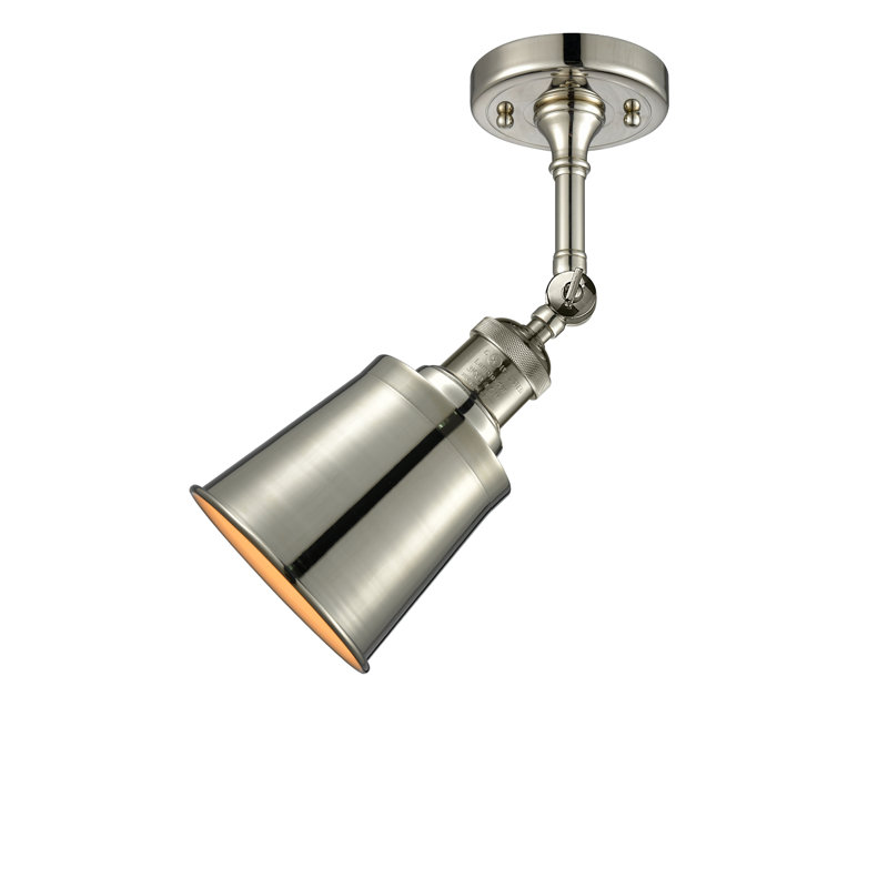 Lavender Hill Flush Mount, 6 Watt Vinage LED Bulb, Polished Nickel