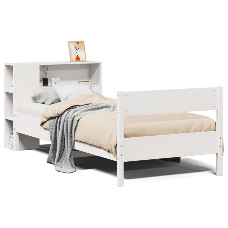 Armilda Solid Wood Bed, 80.5 x 195.5 cm, White