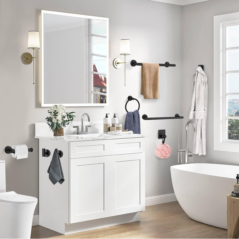 Ensemble d'accessoires de salle de bain mural 9 pièces