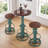 Industrial Bar Table 38.6"-44.5" Height Adjustable Swivel Round Wood Tabletop 23.6" Dia, Kitchen Dining Office Coffee Bistro Pub Table-773986988