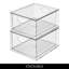 Tiroir de rangement de cuisine empilable pour réfrigérateur, garde-manger, sous-évier ou armoire iDesign - ensemble de 2 - transparent