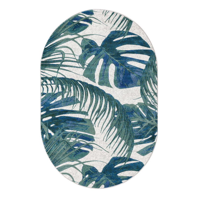 Abira Floral Indoor Rug, Oval 4' x 6'